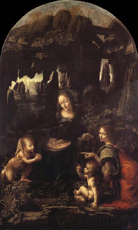 LEONARDO da Vinci Madonna in the rock grotto